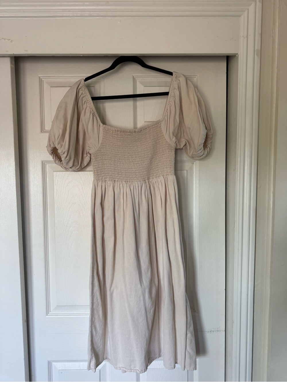 Puff Sleeve Midi Dress